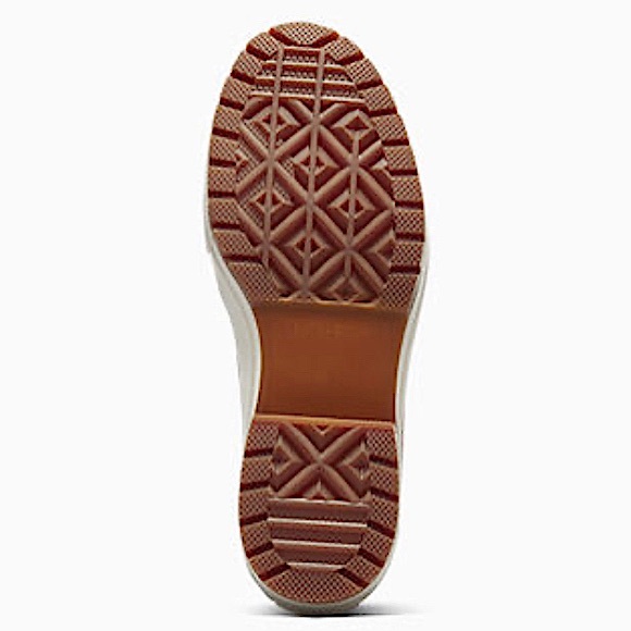 Converse Chuck Sneaker Heels Chunky Size 12 Brown White Fits 12.5 Women - Picture 4 of 8